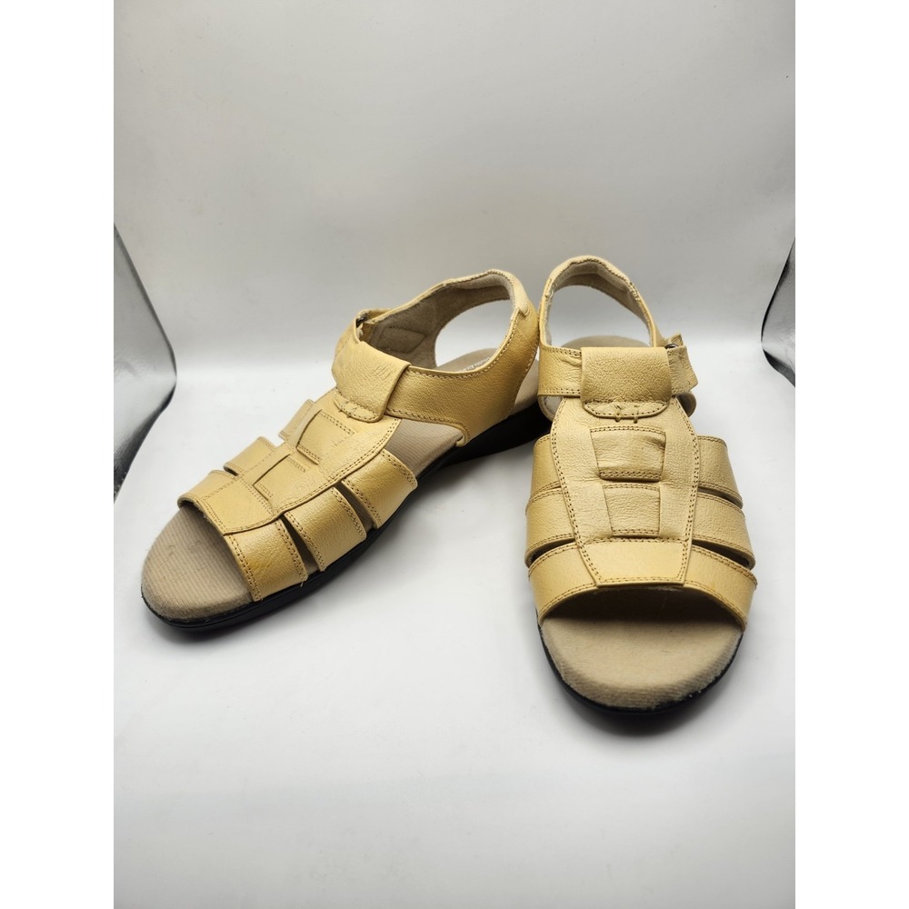 Dr Scholls Shoes Womens Size 7M Yellow Slide Sandals Textured Comfort
